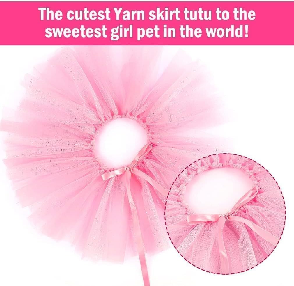 BINGPET Cat Tutu Princess Costume, Small Dog Wedding Dress, Crown Outfit