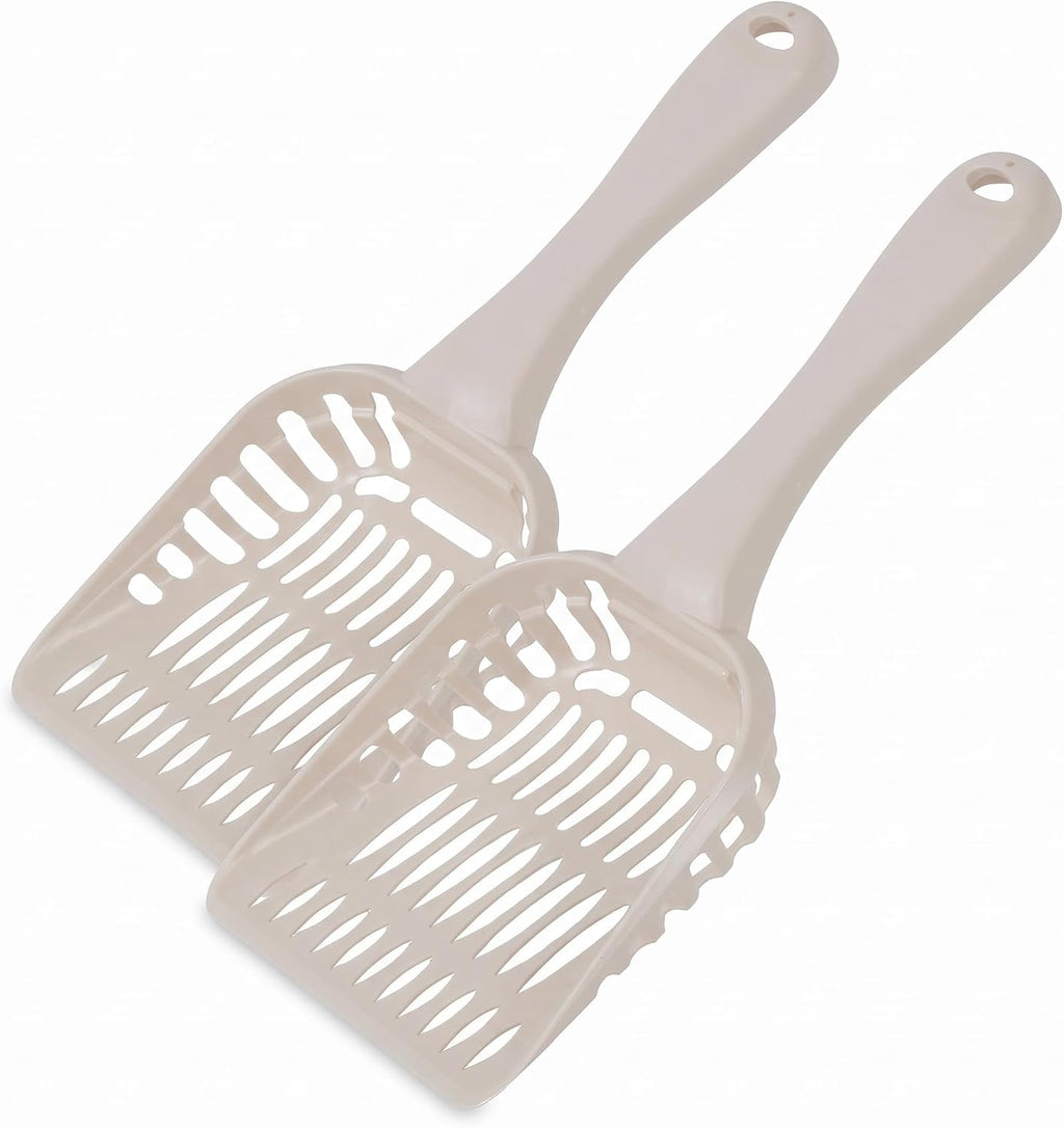 Petmate Litter Scoop for Cats, Jumbo Size, Bleached Linen
