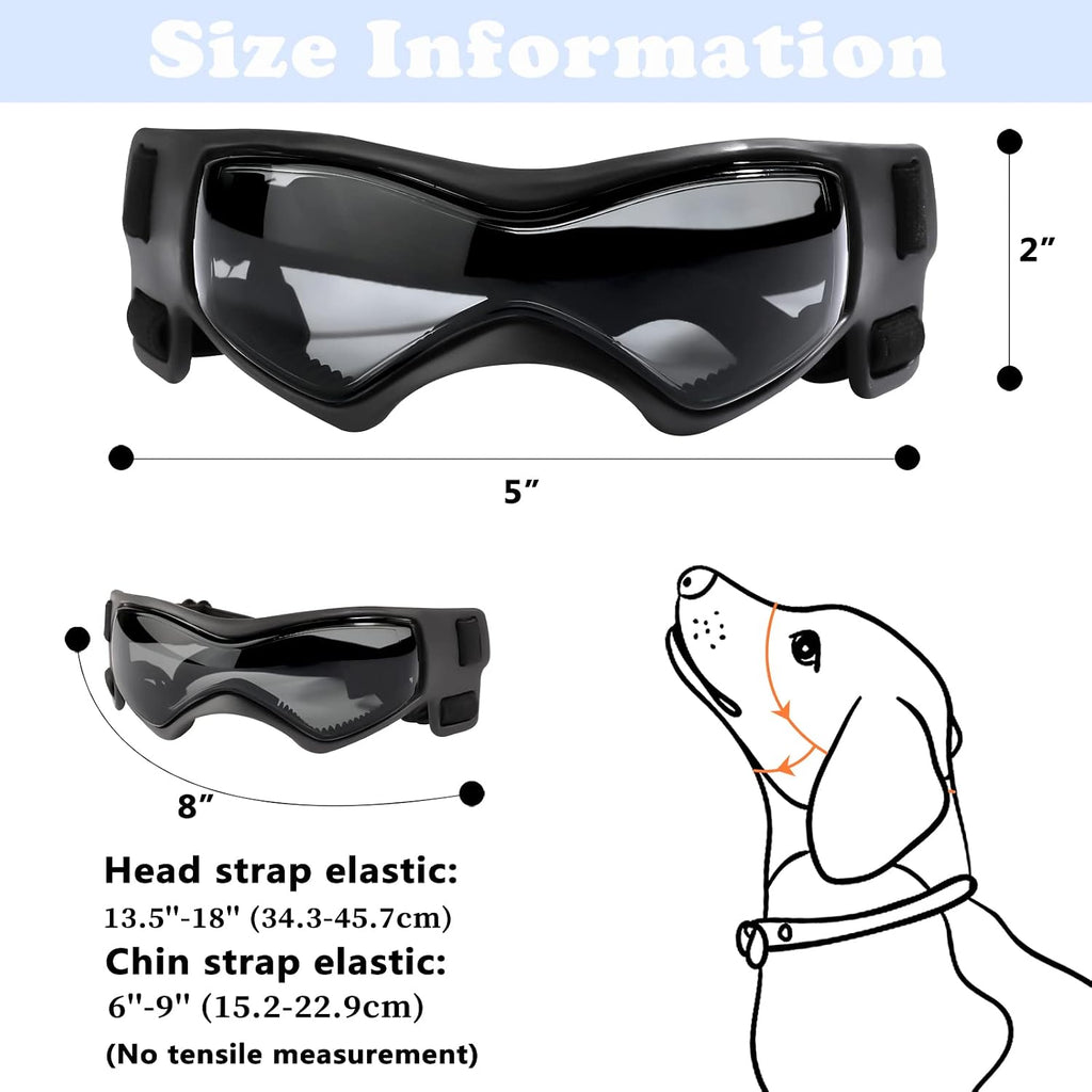 QUMY Dog Goggles Small Medium Breed Dog Sunglasses UV Protection Doggles