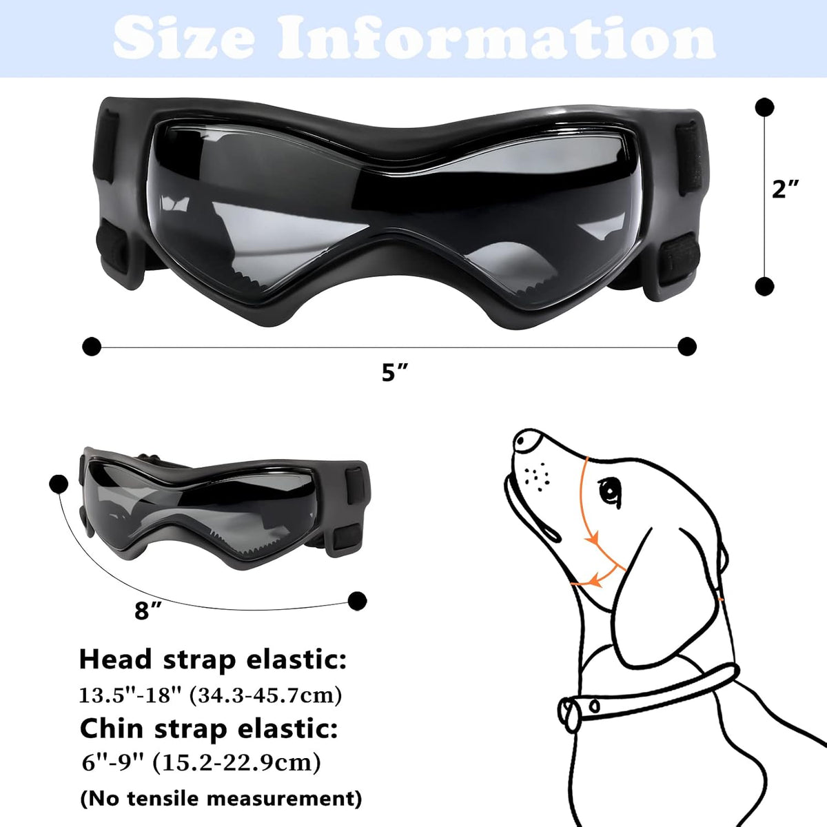 QUMY Dog Goggles Small Medium Breed Dog Sunglasses UV Protection Doggles