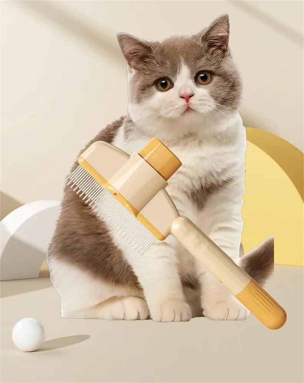 ProGroom Pet Comb – One-Click Self-Cleaning Grooming Comb for Cats Dogs (Green)