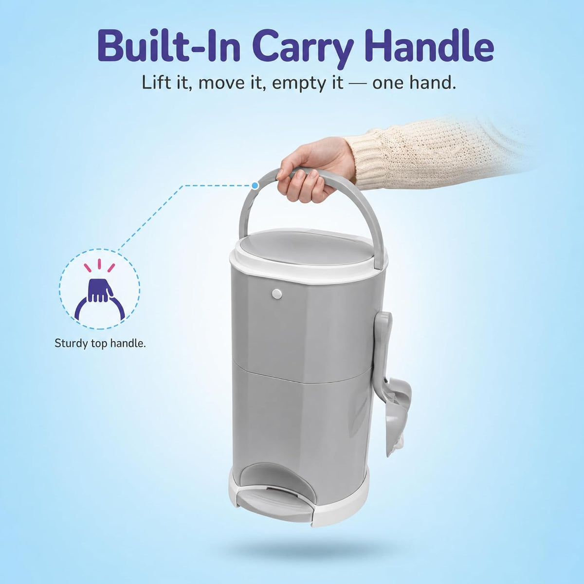 Litter Champ Cat Litter Disposal System, Hands-Free Pedal Trash Can