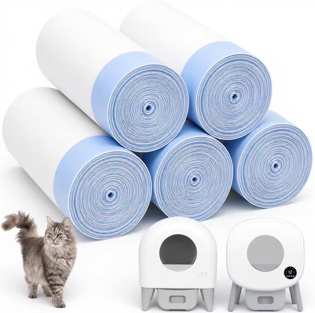 120 Count 26" x 11.8" Automatic Cat Litter Box Bags Compatible with Cmg Fmo Fstg Robot Litter box, Thick Self-Cleaning C