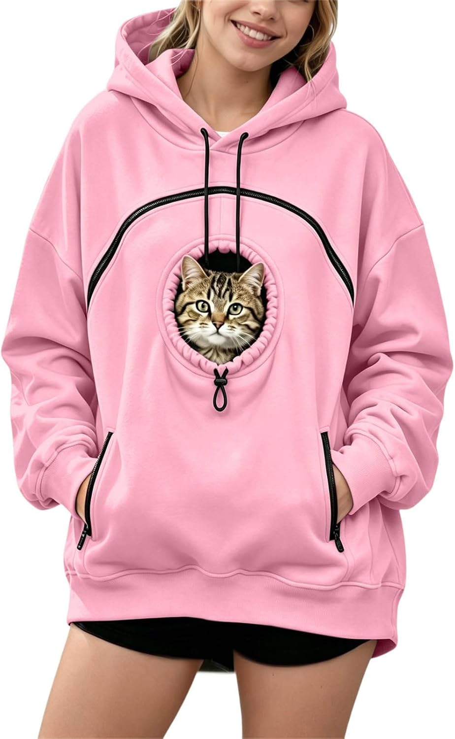 Pet Pouch Hoodie Cat Hoodie with Pouch Pull Pocket for Dogs