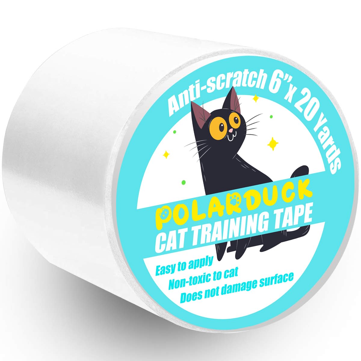Anti Cat Scratch Tape: 4 inches x 30 Yards Cat Training Tape 100% Transparent Clear Double Sided Cat Scratch Deterrent T