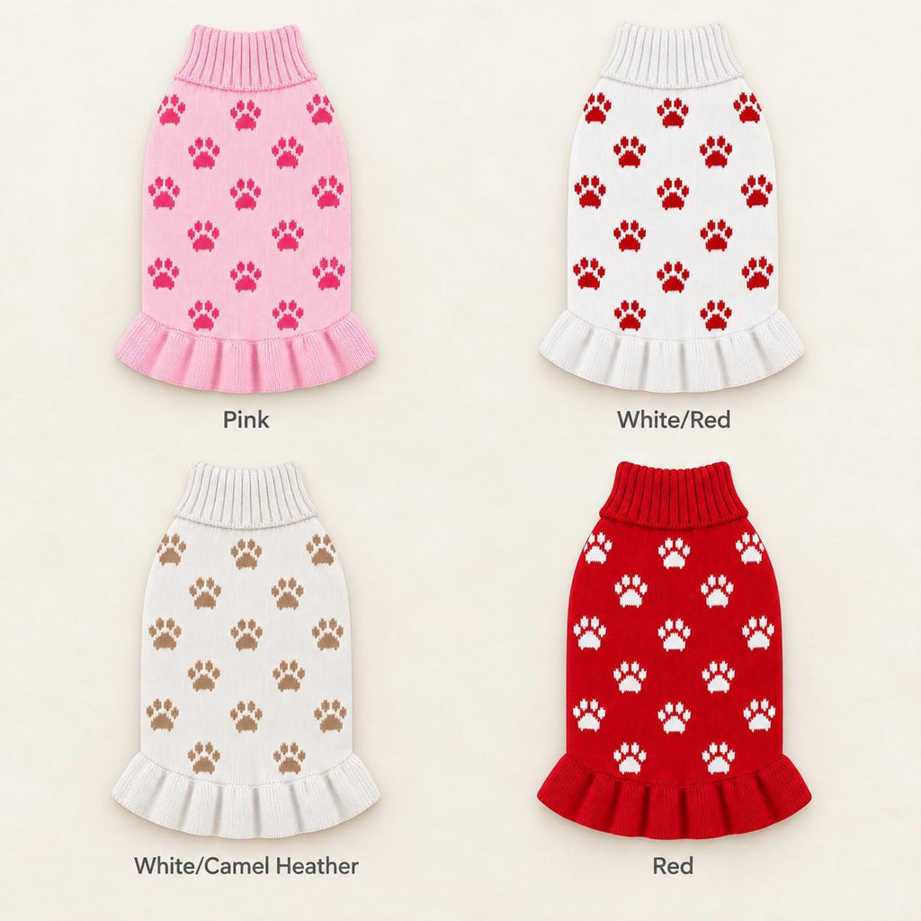 Personalized Dog Dress, Hand-Embroidered Name and Christmas Gift