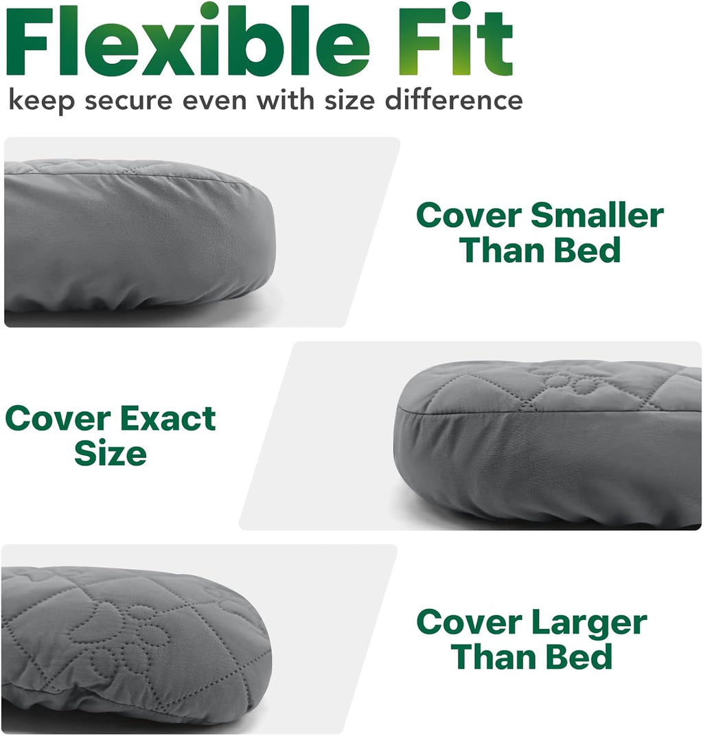 Pawfinity Waterproof Dog Bed Cover Replacement, Fitted Sheet Washable