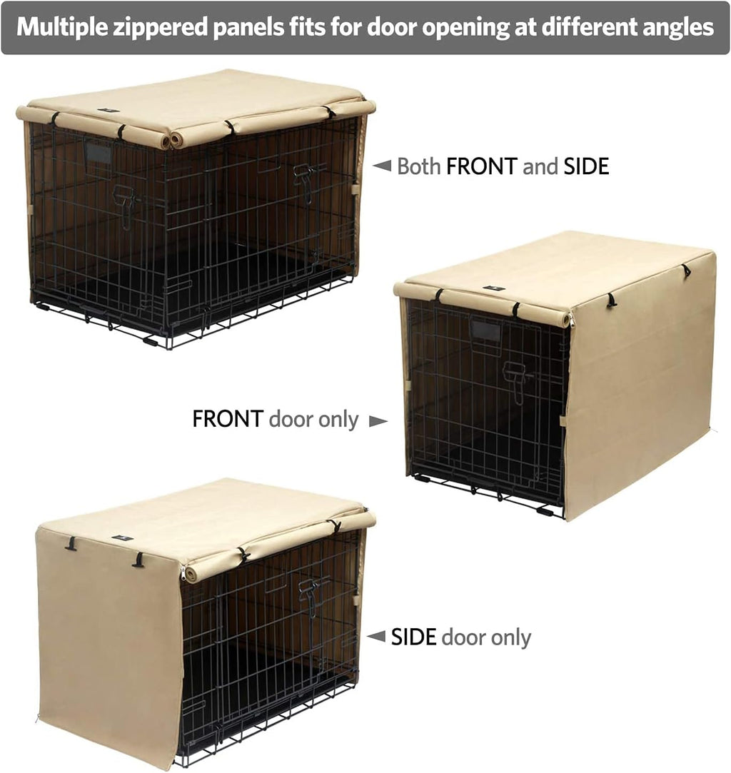 X-ZONE PET Dog Crate Cover Waterproof Kennel Cover, 30 in Beige