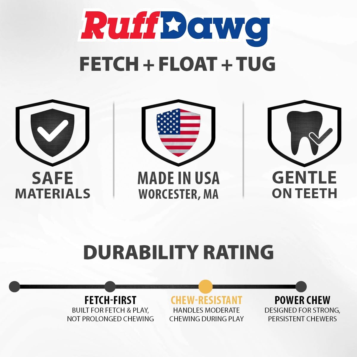 Ruff Dawg Ruff-Flex Flying Fish Floating Dog Toy, MD, Orange