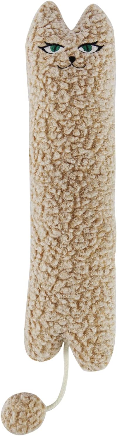 TTcat Large 11.42 Inch Giraffe Silvervine Cat Kick Toy, Crinkle Plush Cat Chew Pillow Toy with Bell Tail, Interactive Ki