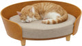 Oval Pet Sofa with Supporting Feet, 19.3x14x7.7in, 22.05lbs Load