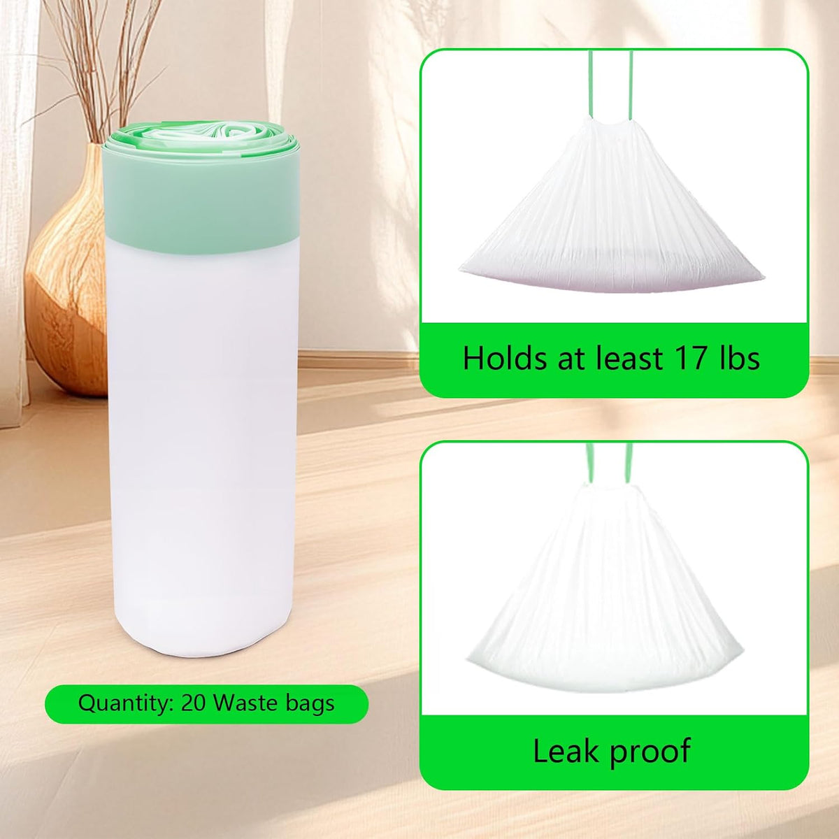 120 Count Pre-Seperated Automatic Cat Litter Bags Compatible with PETKIT PURA MAX 2/MAX/PUROBOT Max Pro Self-Cleaning Li
