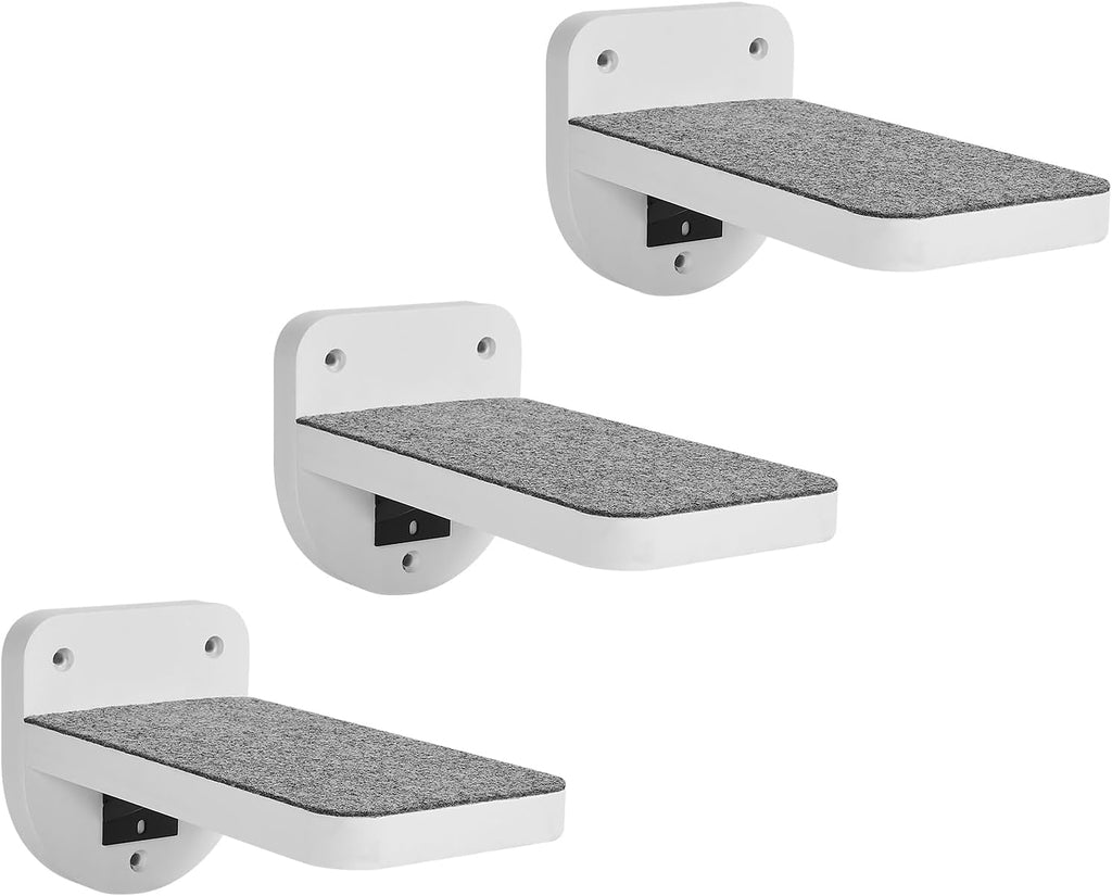 ESPETS Set of 3 Black Cat Wall Climbing Steps, Wall Mount Floating Shelves