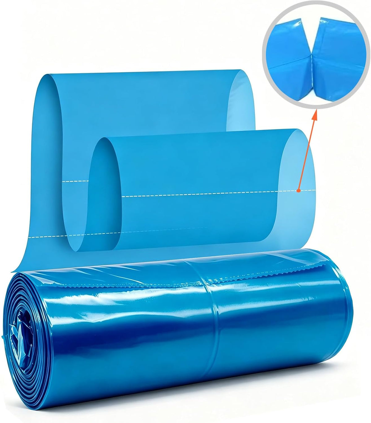4 Rolls Cat Litter Refill Bags Compatible with Genie Easy Roll Litter Bin