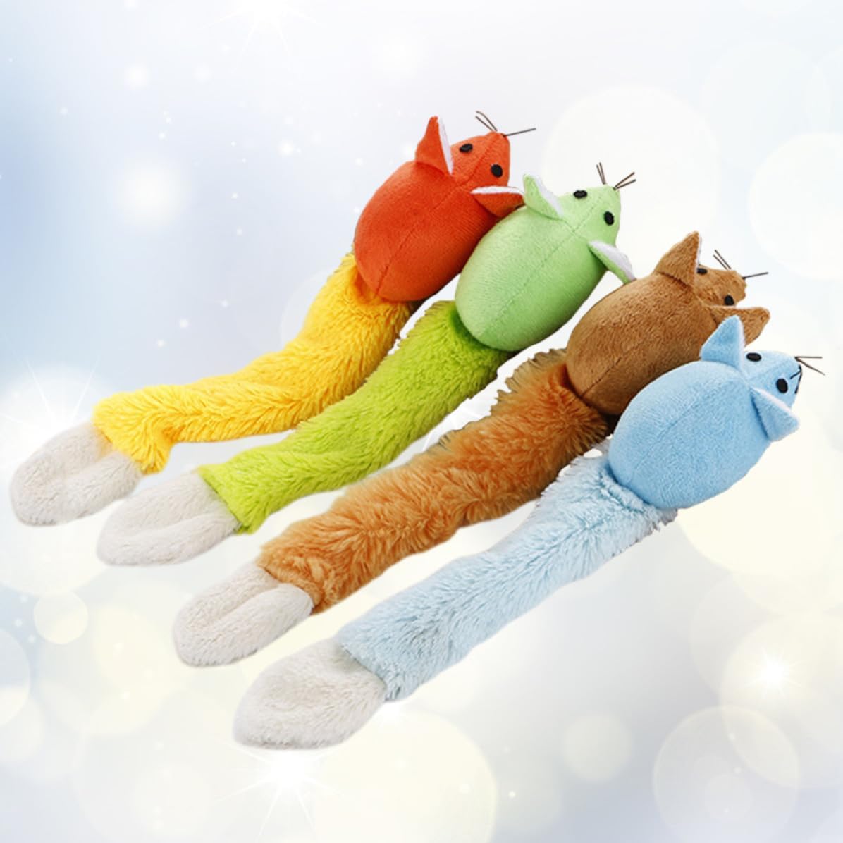 LIFKOME Plush Cat Chew Toys Rat Shaped for Kittens and Cats