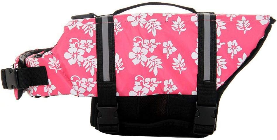 Dog Life Jacket Adjustable Dog Lifevest Swimsuit Safety Vest Apparel Lifesaver Coat for Small Large Cats Puppy Kitty wit