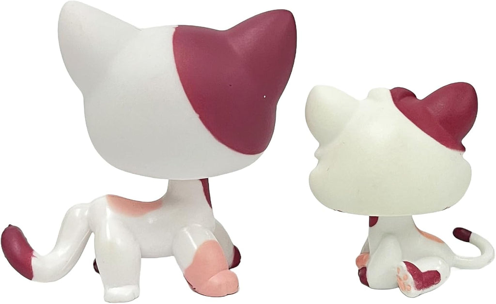 2pcs/Set Custom Pet Shop Toy Flocked Cat Collie Great Dane Cocker Spaniel Dachshund Dog with Baby Puppy Kitten OOAK (#22