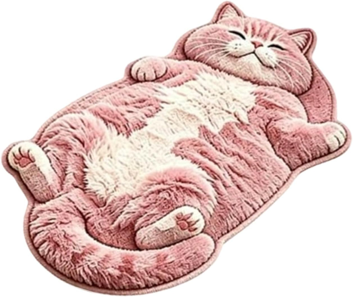 Sleeping Cat Rug Floor Mat, Diatom Mud Door Mat, Mats Large Cartoon