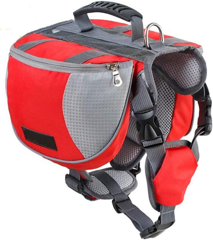 Adjustable Service Dog Supply Backpack Saddle Bag for Camping Hiking Training