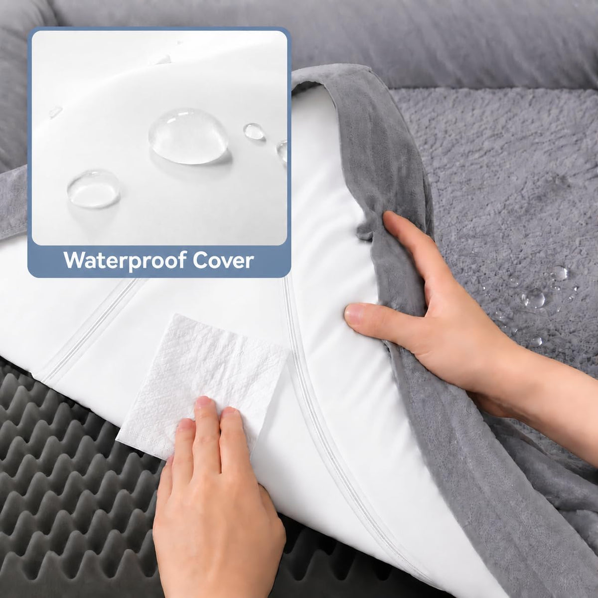 WESTERN HOME Orthopedic Dog Bed Washable Couch for Large Senior Dog 36"