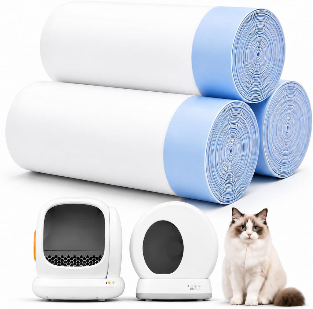 120 Count Pre-Seperated Self-Cleaning Cat Litter Box Liners Bag, Compatible with MW-SC01/SC02/SC09/LR01/LB02, Thick Heav