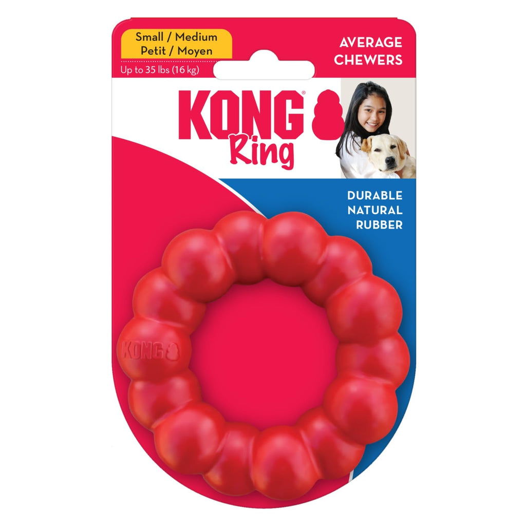KONG Ring, Natural Rubber Chew Toy for Dental Health, for Small/Medium Dogs