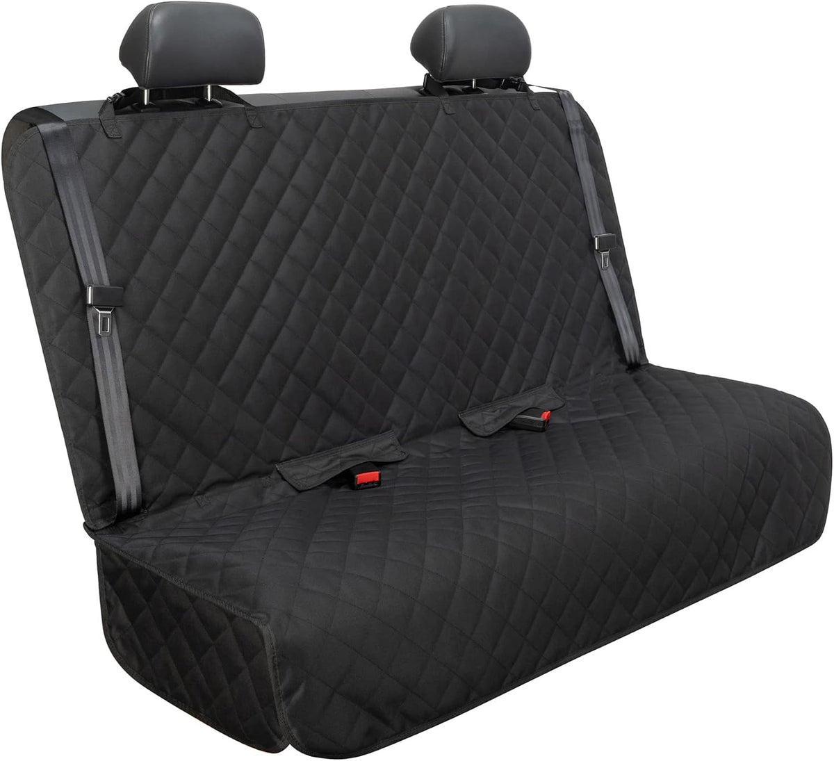 VIEWPETS Bench Car Seat Cover Protector, Waterproof Heavy-Duty, Black