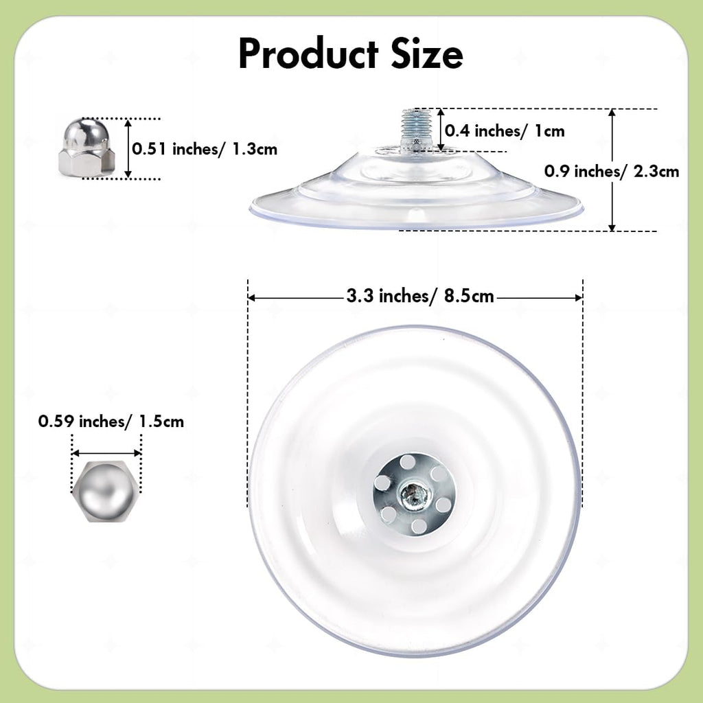 AMOSIJOY 4 Pack Cat Window Perch Strong Replacement Suction Cups with Screw