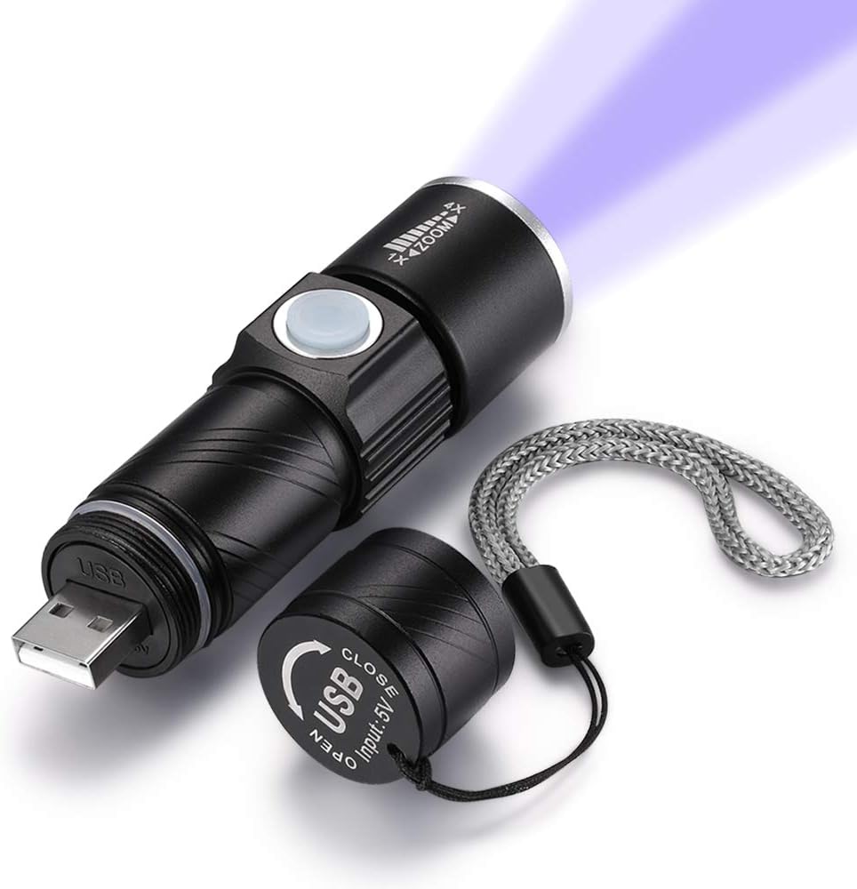 DARKBEAM UV 395nm Flashlight Blacklight Wood's lamp Black Light Mini, 400nm