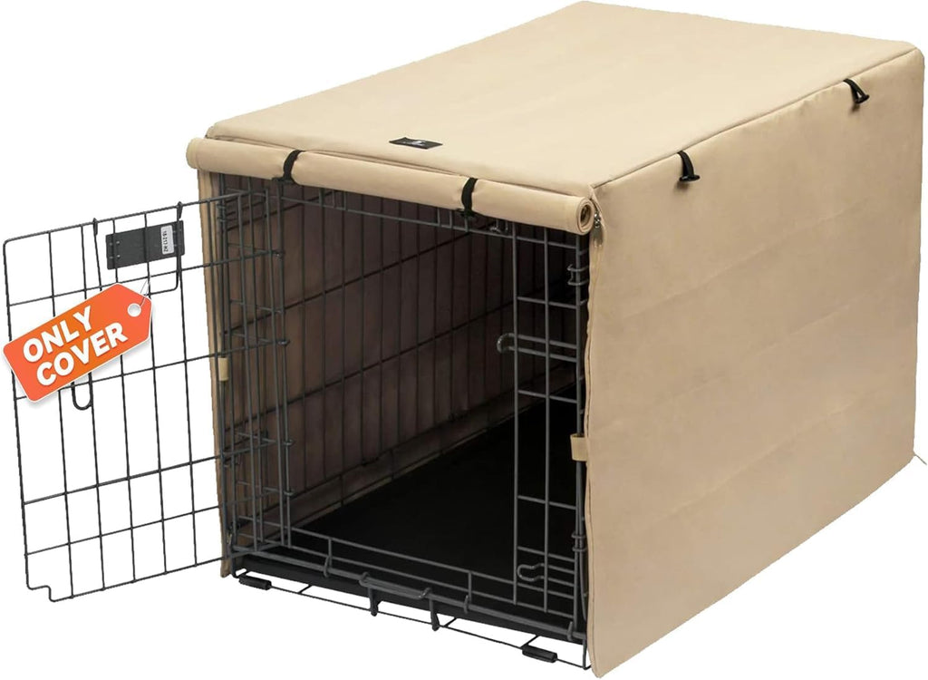 X-ZONE PET Dog Crate Cover Waterproof Kennel Cover, 30 in Beige