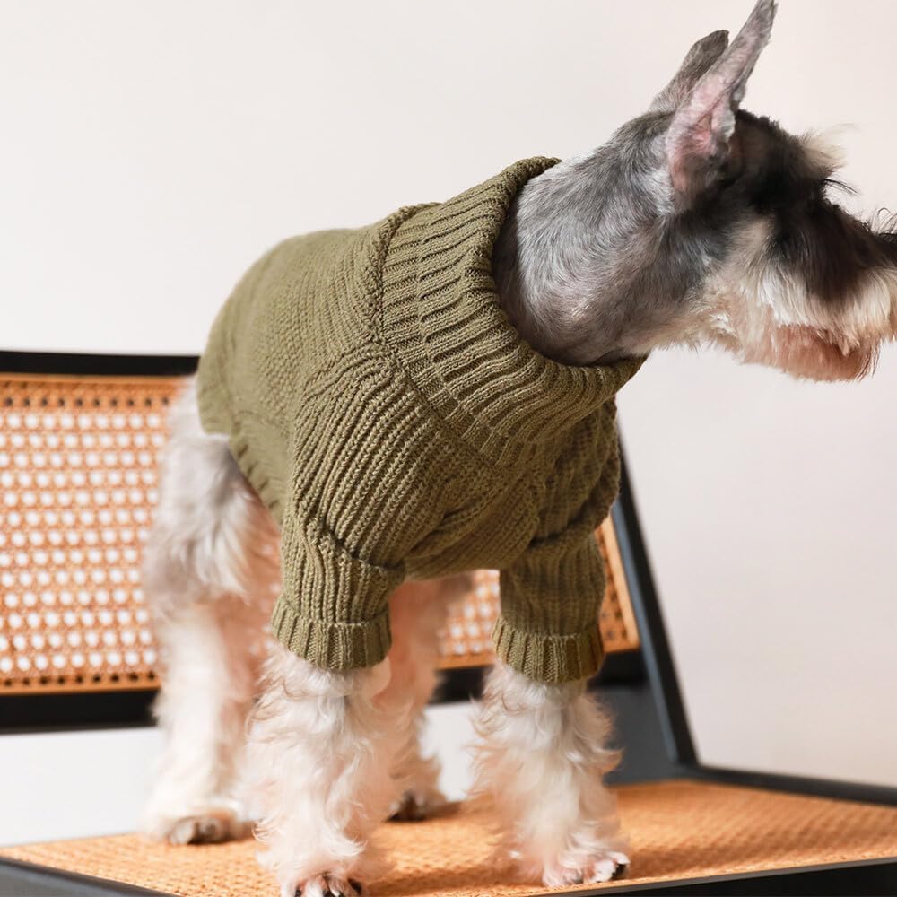 Fitwarm Thermal Knitted Dog Sweater Doggy Winter Coat Pet Clothes Doggie Turtleneck Jacket Puppy Outfits Cat Sweatsuit S