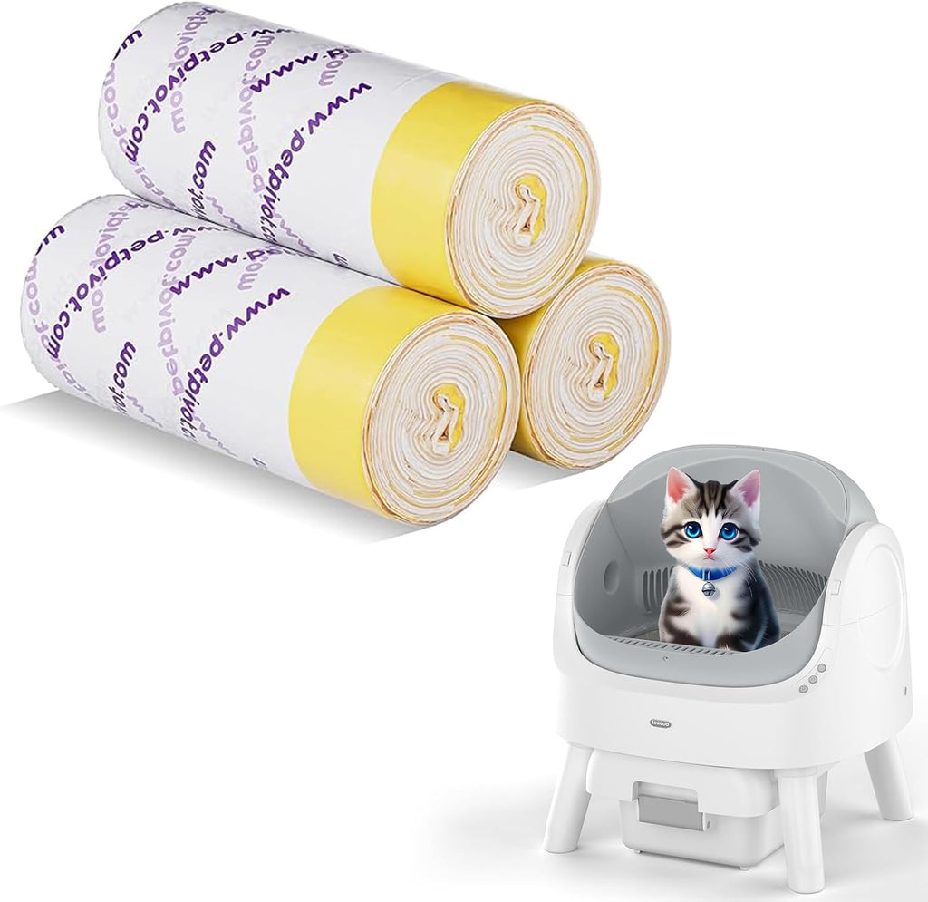 Automatic Cat Litter Box with Wide Open-Top & Easy-Access Step for Cats 3–17 lb, Self Cleaning Cat Litter Box with 8L Wa