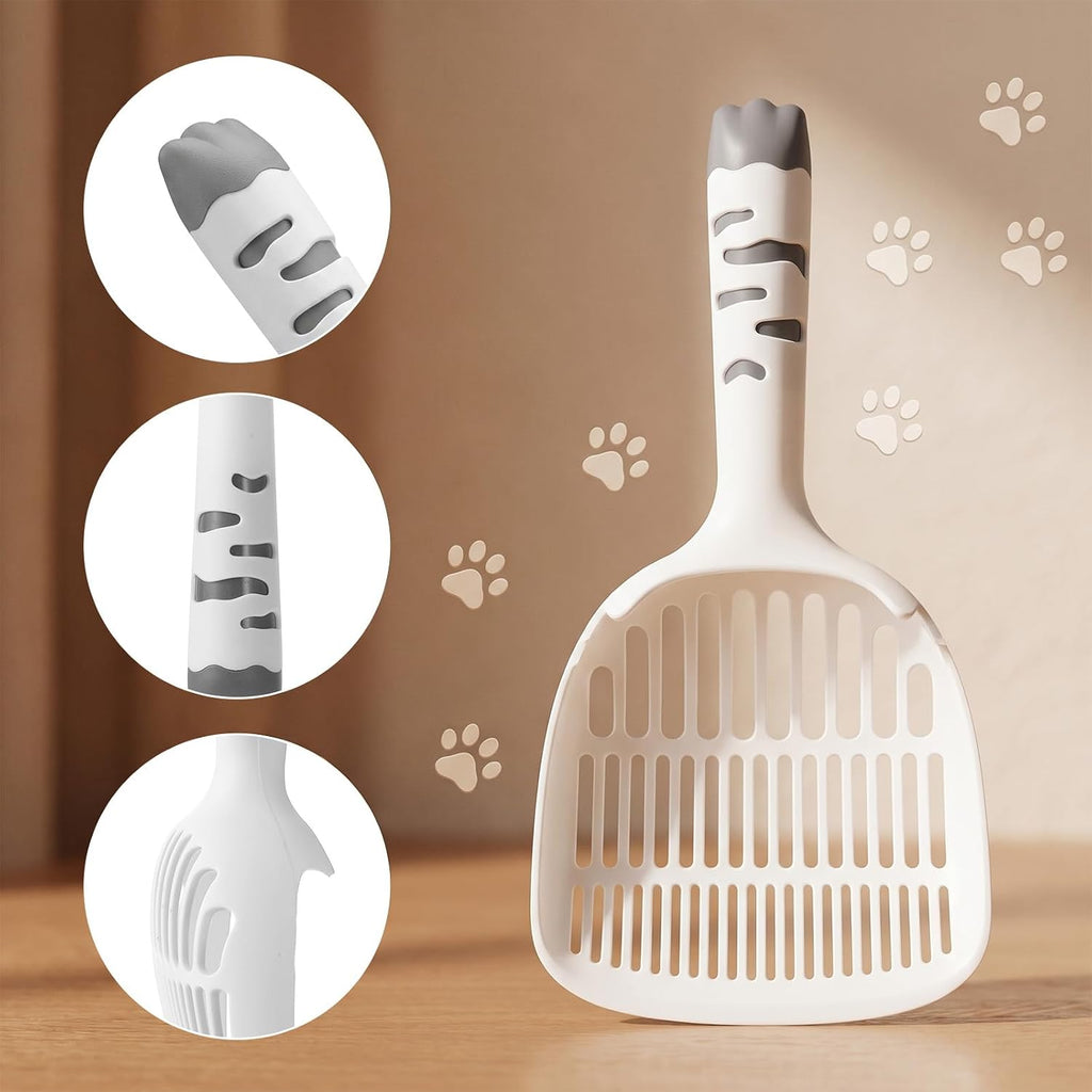 Lndip Cat Litter Scoop Plastic Kitty Poop Collector 3-Layer Mesh Design