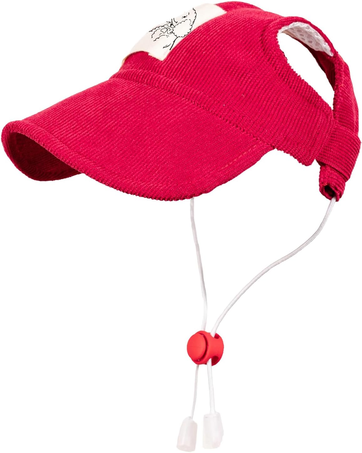 Pet Dog Baseball Cap, Cat Hat, Cat Dog Sun Cap with Ear Holes, Adjustable Puppy Outdoor Sun Hat (Pure Red, Small)