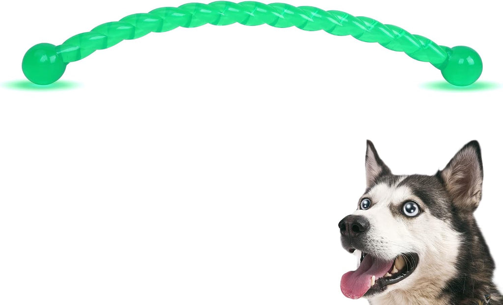 Dog Chew Toys 19'' Long for Medium/Large Dogs Aggressive Chewers, Rubber Dog Rope Toys Knot Teething Toys Almost Indestr