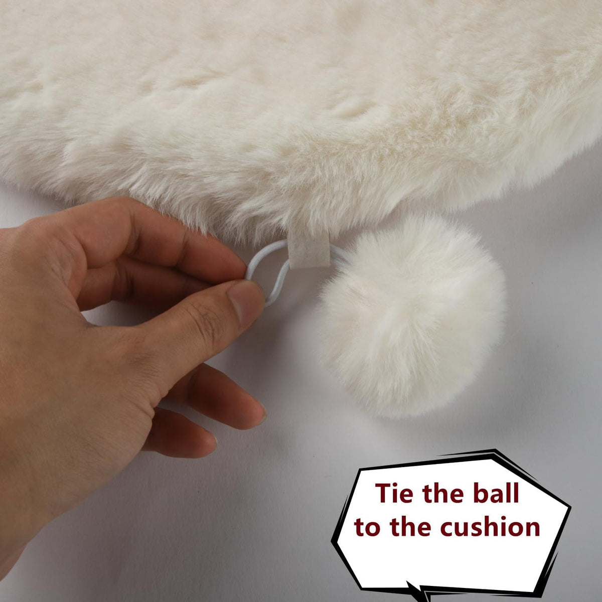 SHENGOCASE 2-Pack 10"x14" Rectangular Faux Rabbit Fur Cat Dog Bed Cushion Pad Mat, Cat Tree Tower Replacement Cushion Pa