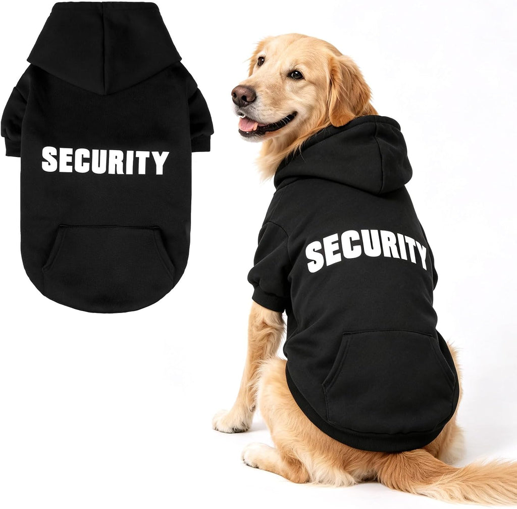 Security Dog Hoodies,Soft & Warm Dog Sweatshirt,X-Large