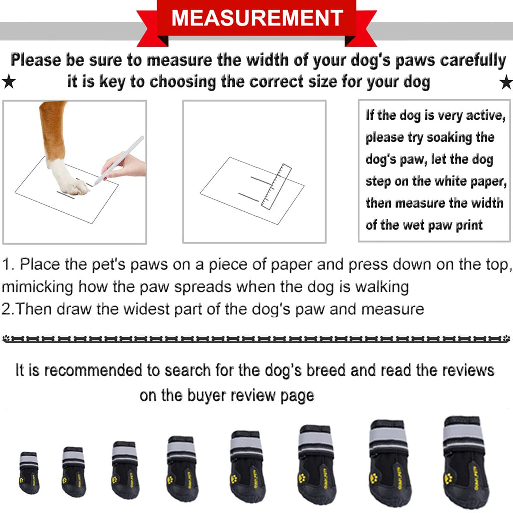 QUMY Dog Shoes for Hot Pavement, Dog Snow Boots & Paw Protectors for Winter