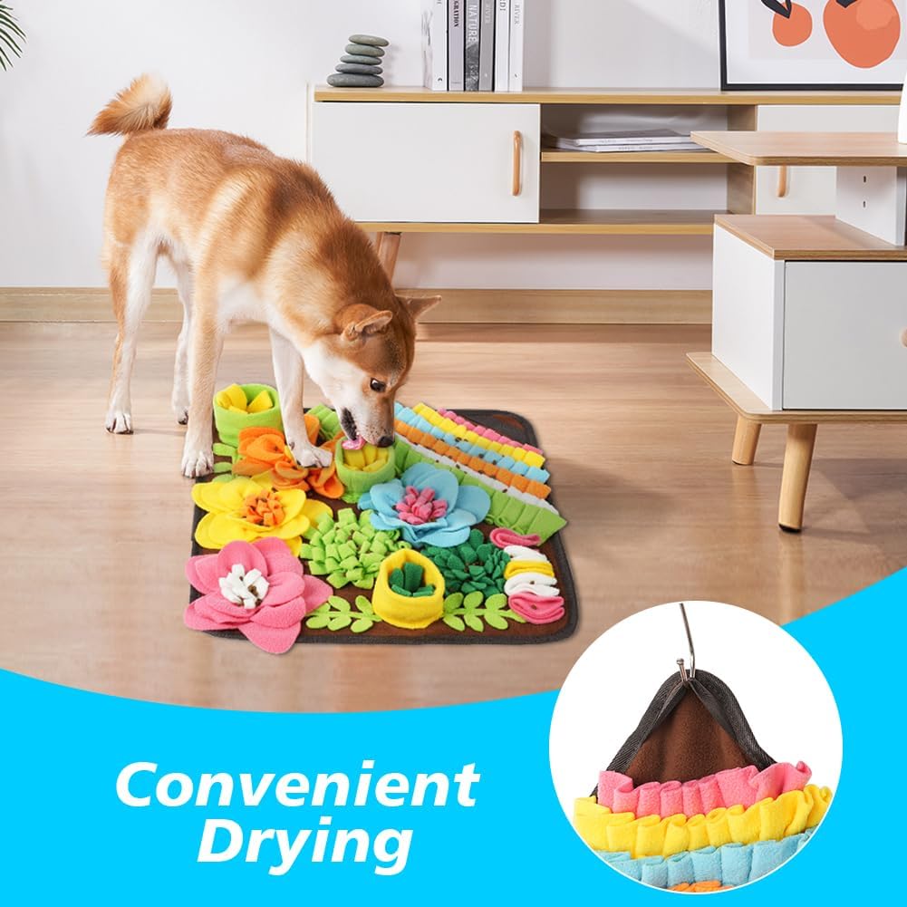 OSDUE Snuffle Mat for Dogs 15.3''x15.3'' for Boredom and Mental Stimulation