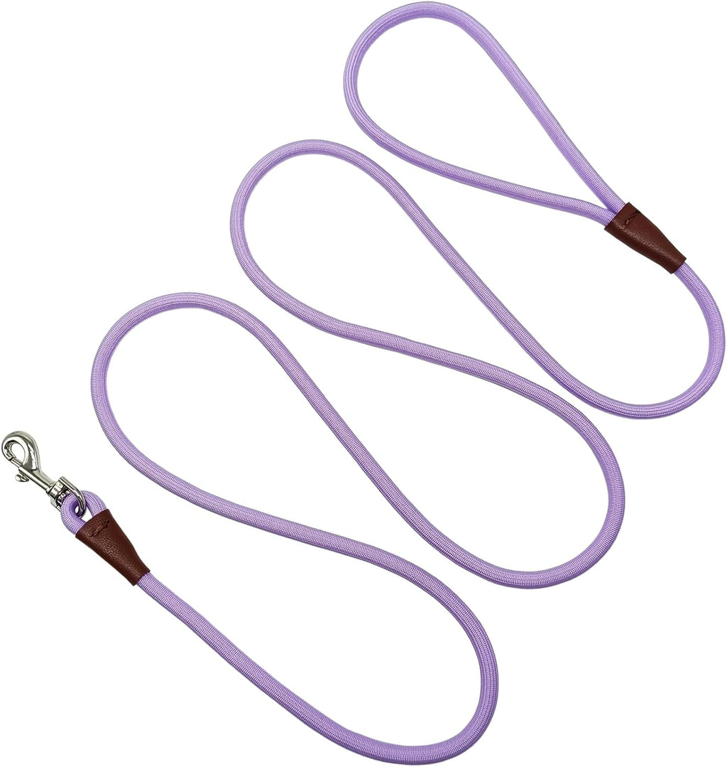 MayPaw Small Rope Dog Leash 6FT 8FT 10FT, 1/4-in Lightweight Pet Leash for Small Dogs/Puppy/Cats, Classic Colors Round D