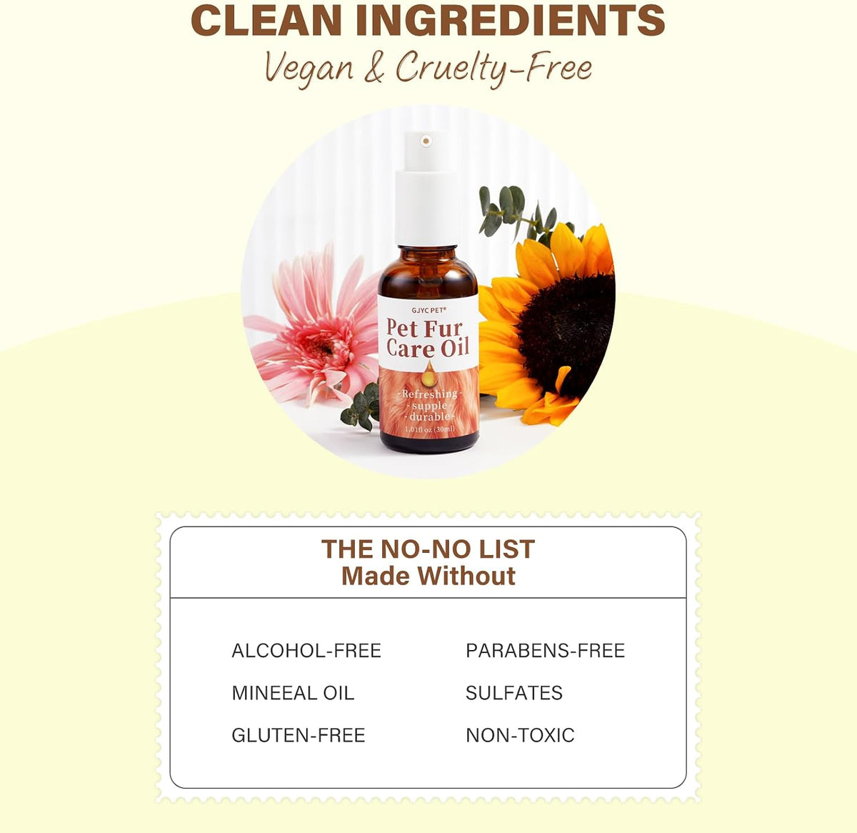 Pet Fur Care Oil - Detangles, Reduces Shedding - Adds Shine with Collagen & Natural Oils - Leave-in Conditioner for Dogs