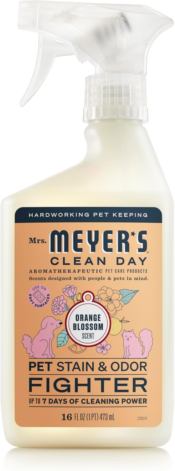 Mrs. MEYER'S CLEAN DAY Pet Stain & Odor Fighter,Orange Blossom Scent,16oz,(Pack of 2)