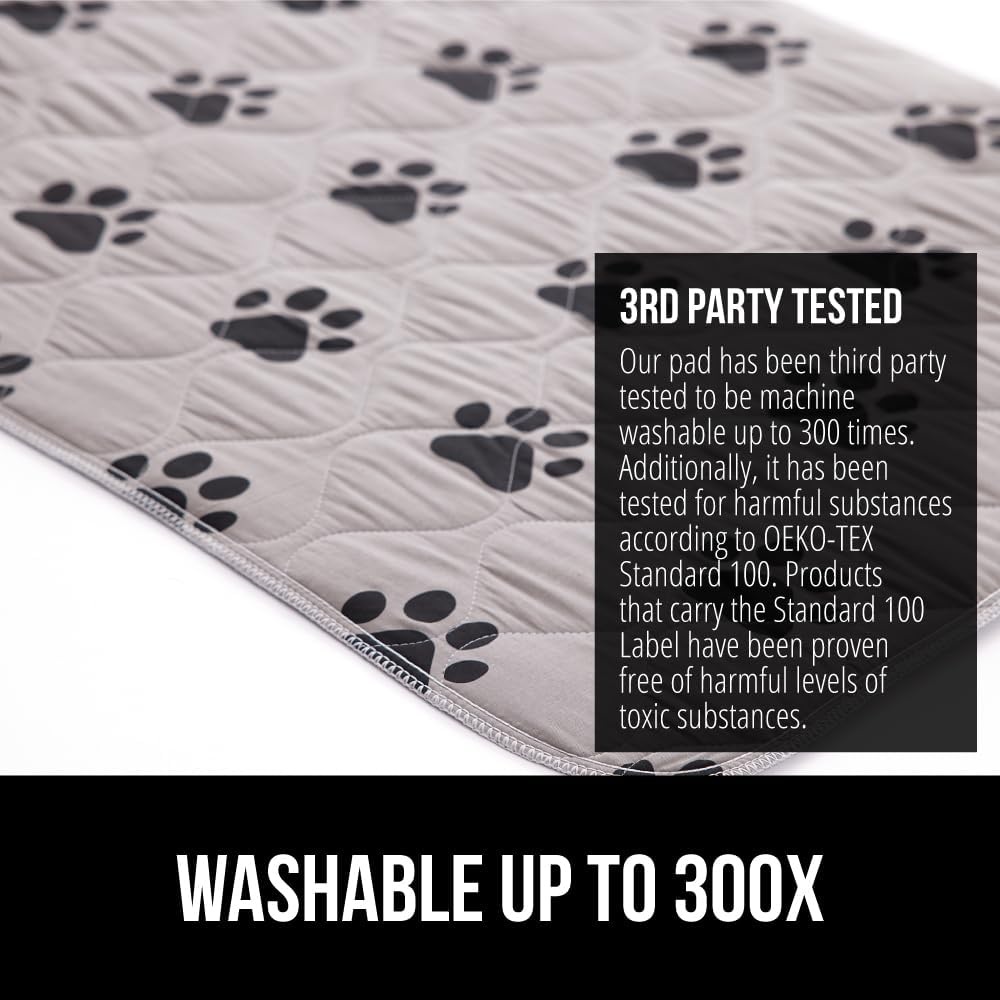 GORILLA GRIP Washable Puppy Pads, Slip Resistant Dog Crate Mat, 46x28