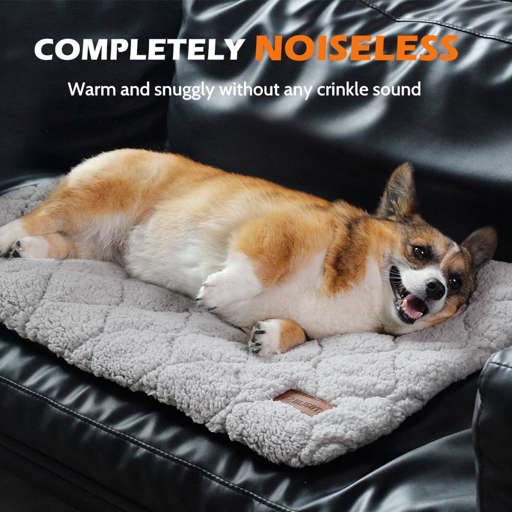 Self Warming Cat Bed Self Heating Cat Dog Mat 24 x 18 inch Soft & Fluffy Cat Bed Noiseless Thermal Pet Pad for Indoor Ou