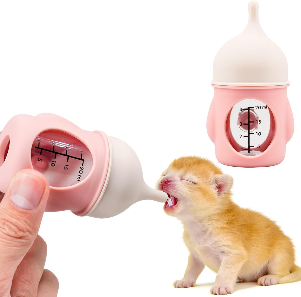 Puppy Bottles for Nursing，Kitten Bottles for Nursing，Pet Feeding Bottle，(Yellow- 20ml)
