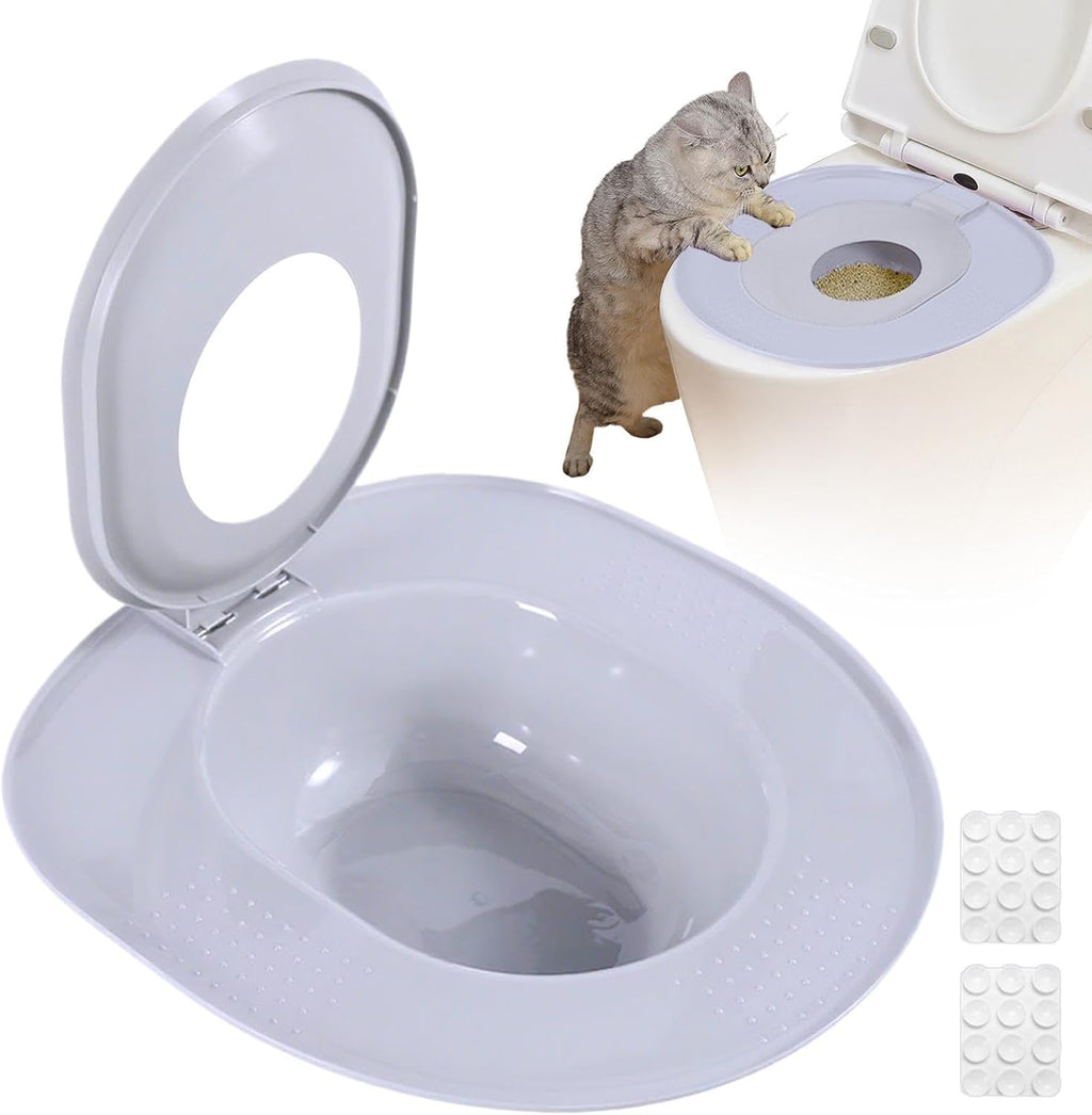 Reusable Cat Toilet Training Kit - Detachable Pet Potty Trainer Tray for