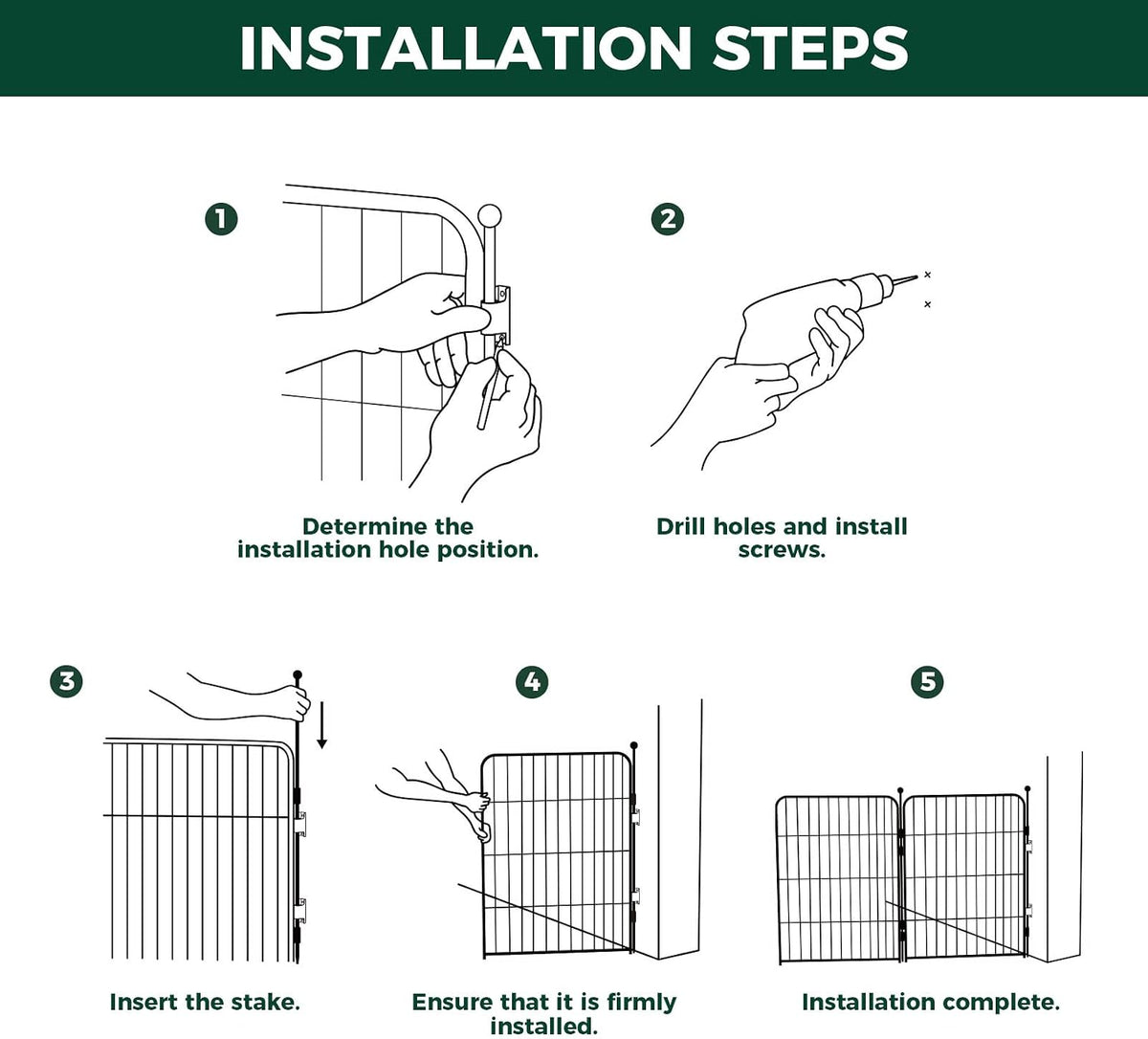 FXW Fence-to-Wall Anchors, Dog Playpen Accessories, 4 Pack, Patented