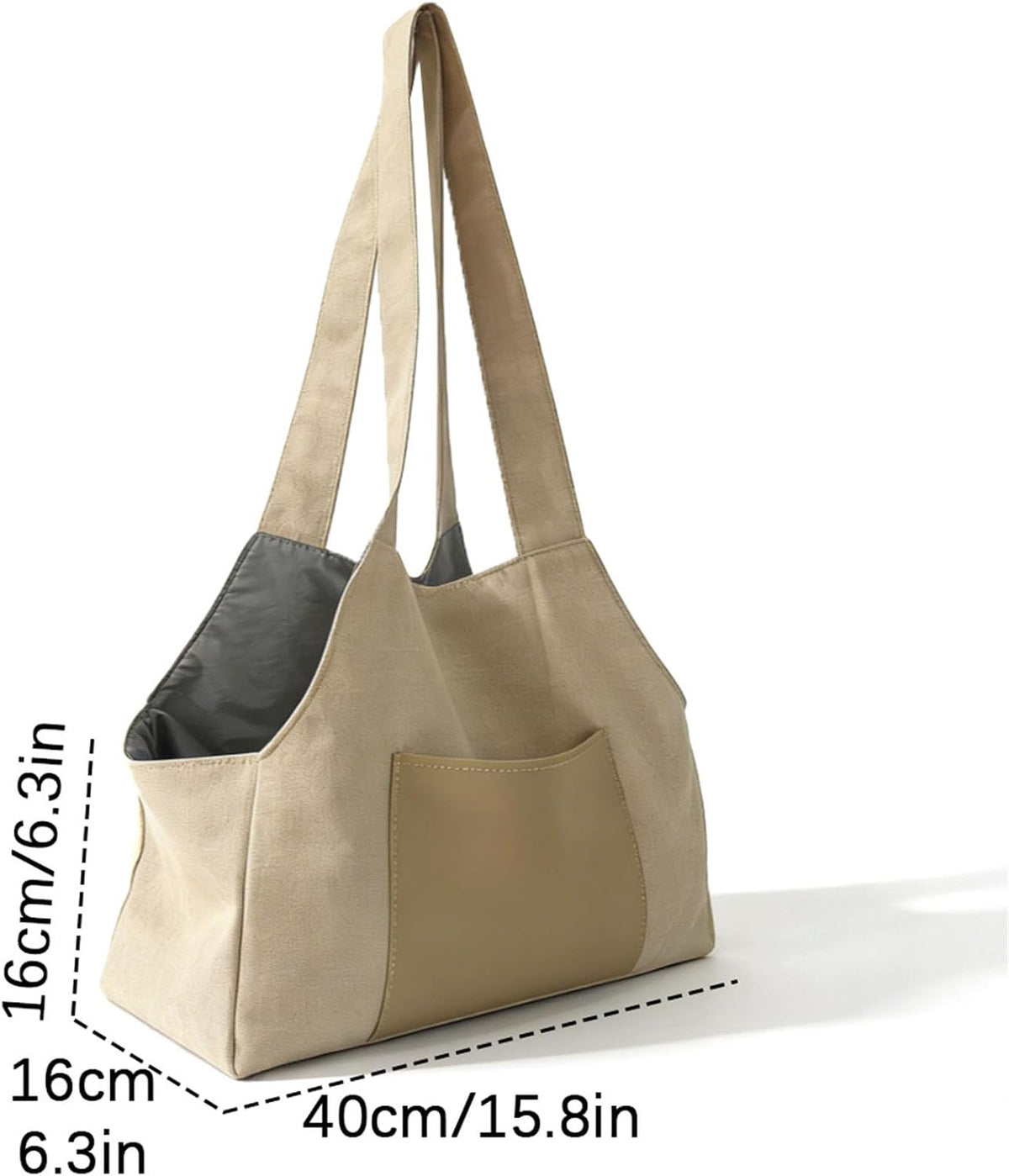 Yosoo Health Gear Dog Purse Carrier, Soft Nylon Handbag (Beige)