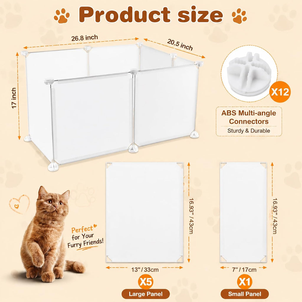 FHTONGE Large Cat Litter Box Enclosure Splash Guard to Protect Wall Floor