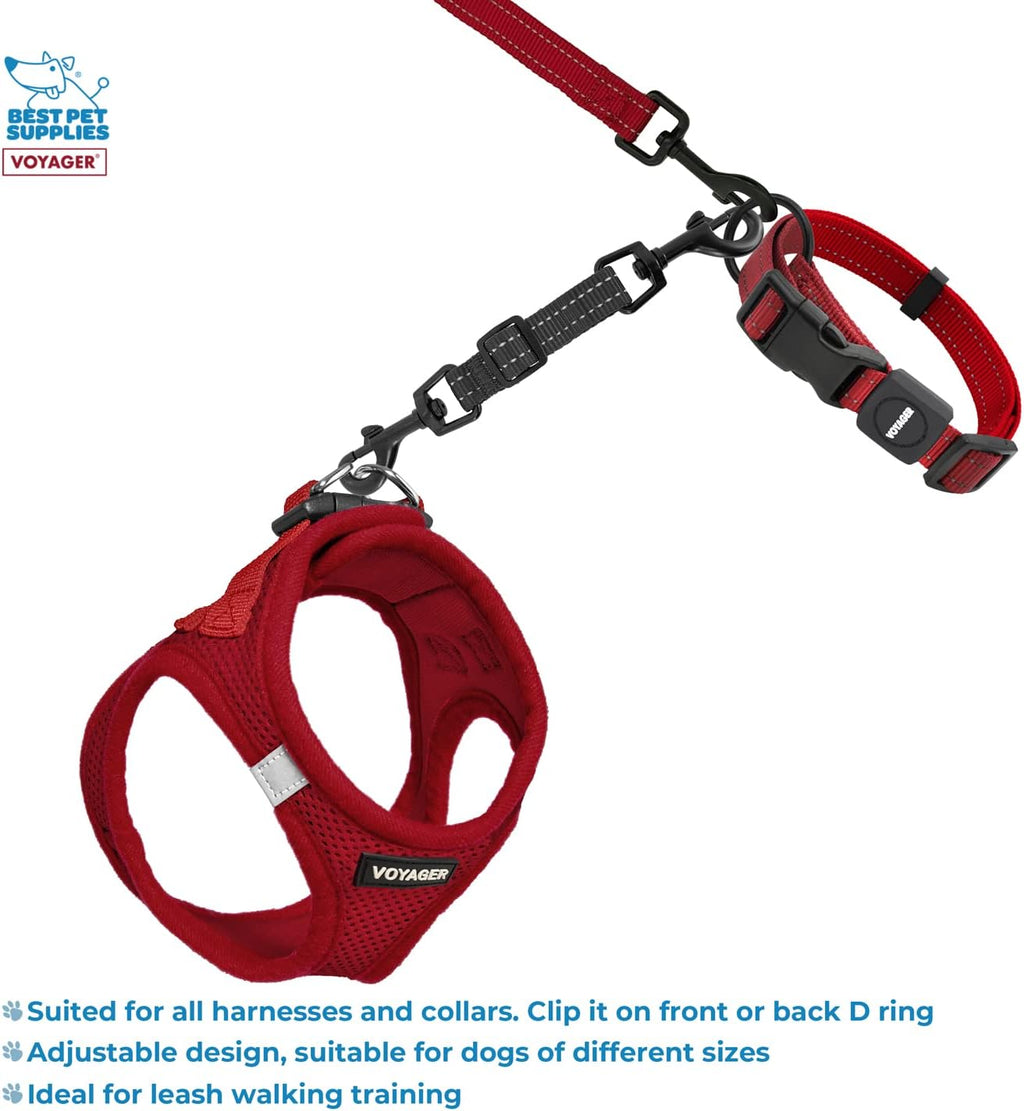 Best Pet Supplies Voyager Dog Collar Safety Clip with Dual Clasps, Collars and No Pull Harness Connectors, Training for 